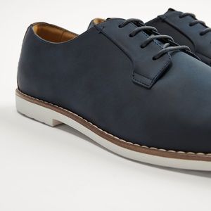 NWOT-Zara LACE-UP NAVY SHOES. EU 40.  Men US 7